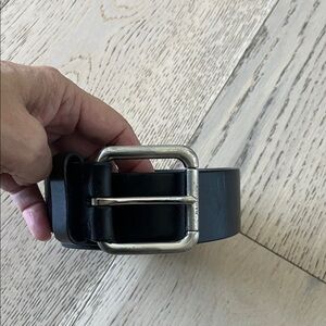 Lacoste Black Leather Belt
